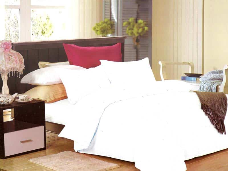 White Bed Sheet Set & Silk Pillowcases
